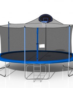 16FT Trampoline for Adults & Kids with Basketball Hoop