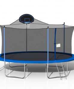 16FT Trampoline for Adults & Kids with Basketball Hoop