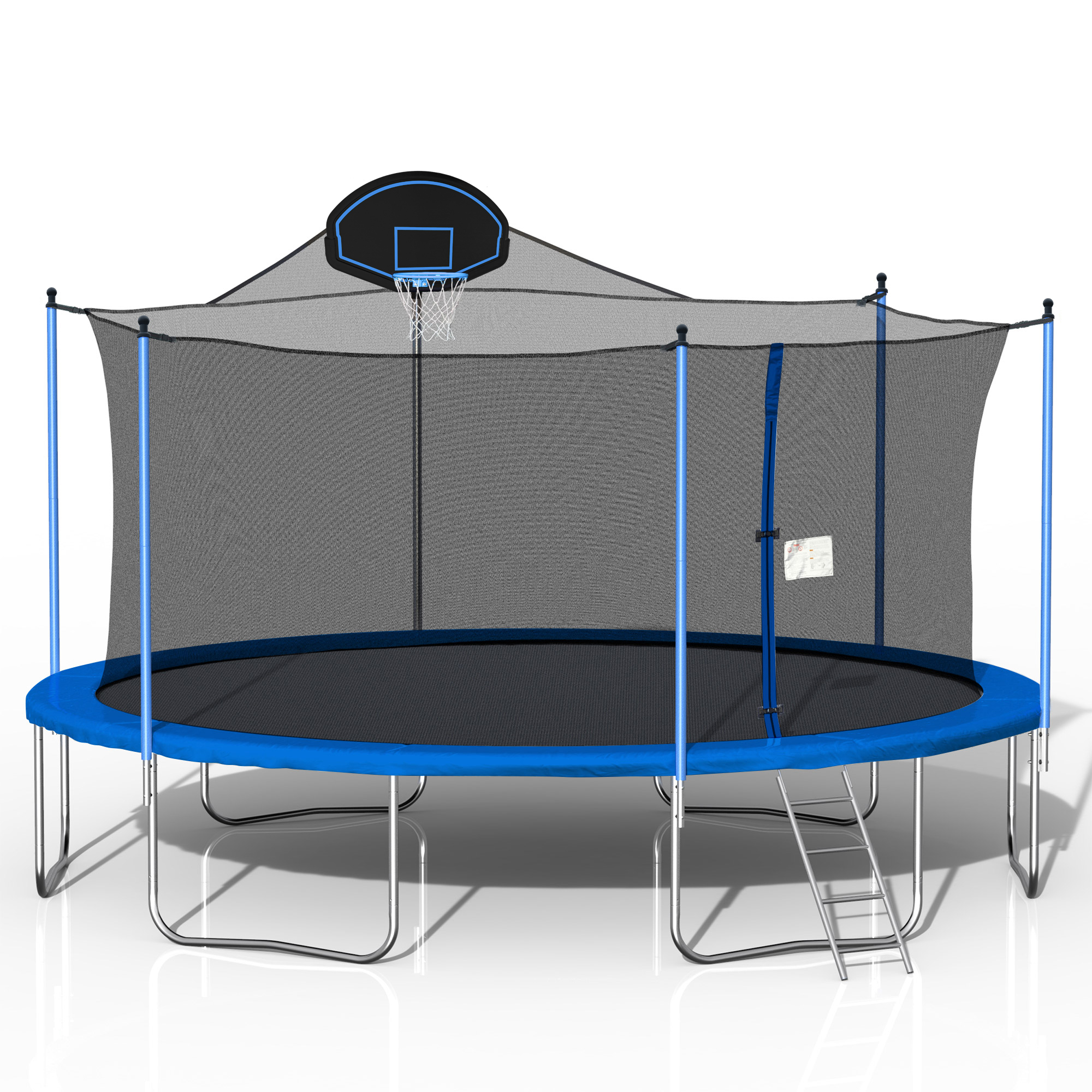 16FT Trampoline for Adults & Kids with Basketball Hoop