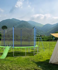 12FT Trampoline With Slide And Swings