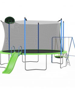 12FT Trampoline With Slide And Swings