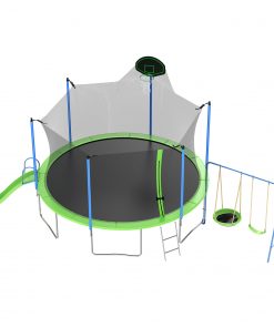 12FT Trampoline With Slide And Swings