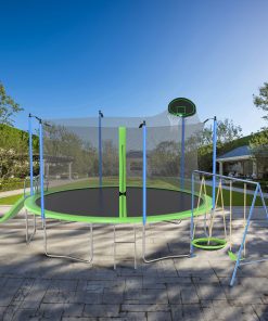 14FT Trampoline With Slide And Swings