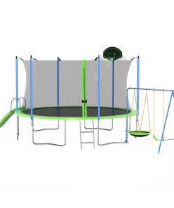 12FT Trampoline With Slide And Swings