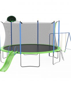 12FT Trampoline With Slide And Swings