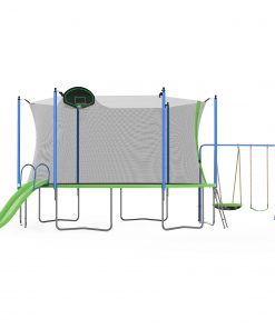 12FT Trampoline With Slide And Swings