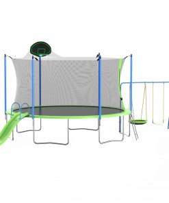 14FT Trampoline With Slide And Swings