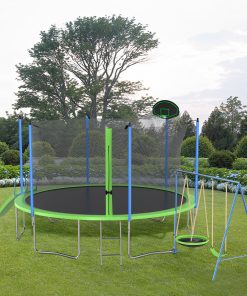 12FT Trampoline With Slide And Swings
