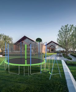12FT Trampoline With Slide And Swings