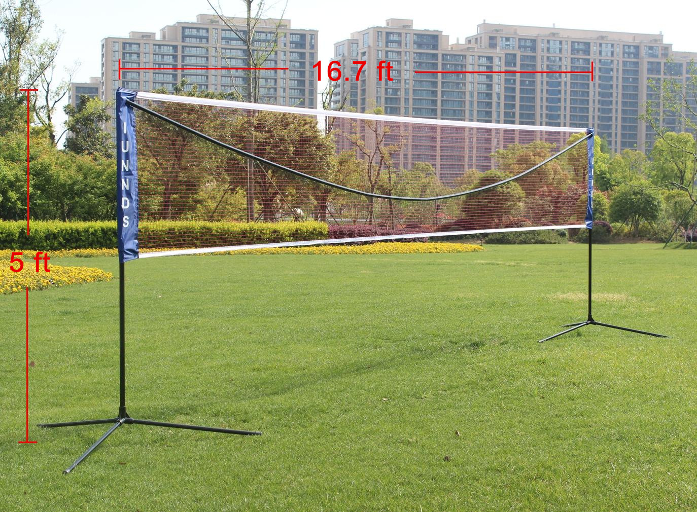17FT Large Volleyball Badminton Tennis Net