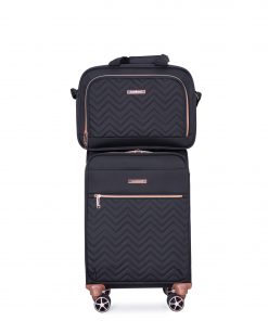 4-Piece Softshell Suitcase with Spinner Wheels