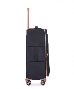 4-Piece Softshell Suitcase with Spinner Wheels