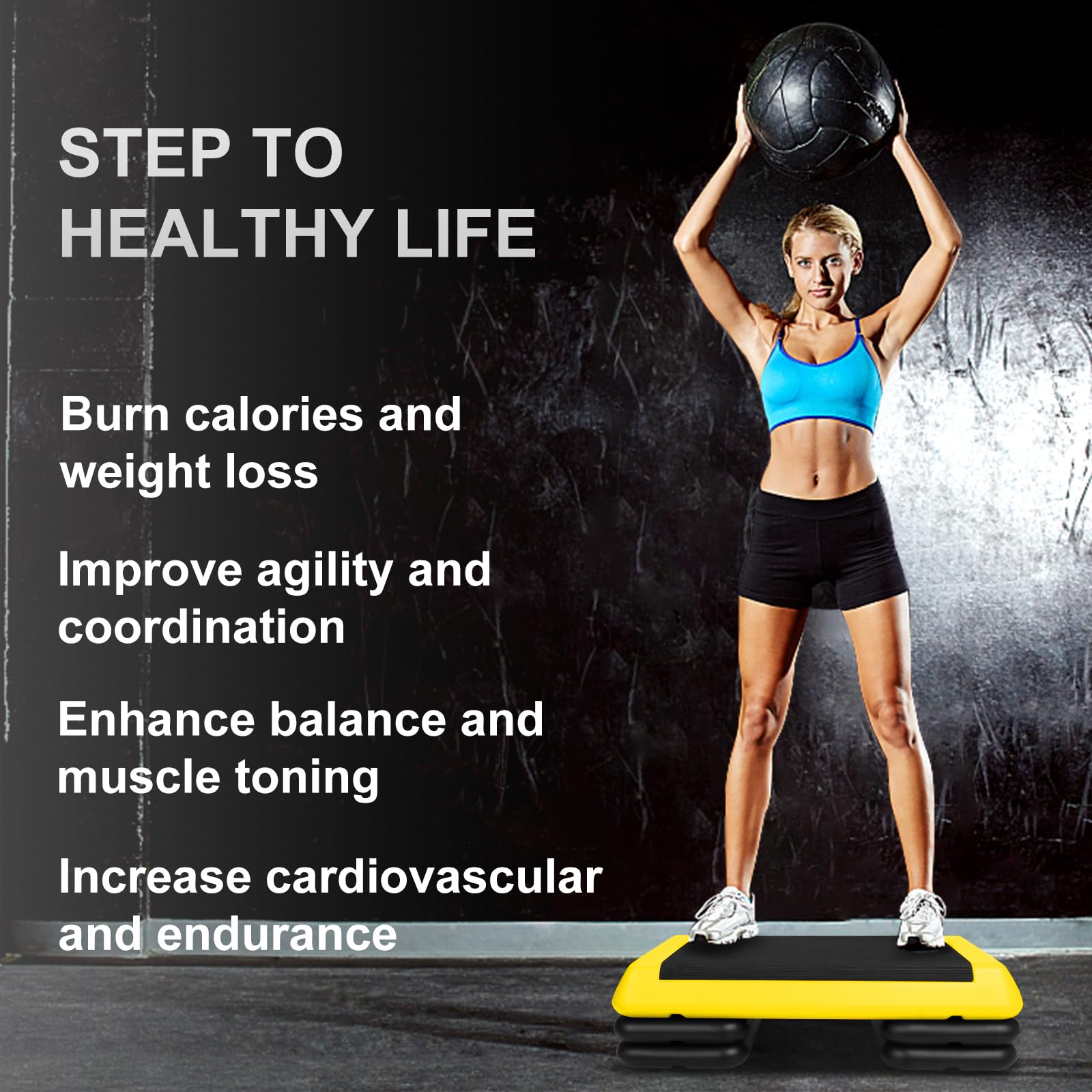 Adjustable Workout Aerobic Stepper