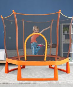 6FT Trampoline with Safety Enclosure Net and Ocean Balls