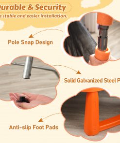 6FT Trampoline with Safety Enclosure Net and Ocean Balls