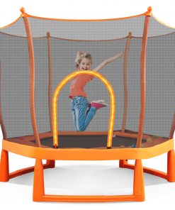 6FT Trampoline with Safety Enclosure Net and Ocean Balls