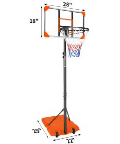 Portable Basketball Goal System With Stable Base And Wheels