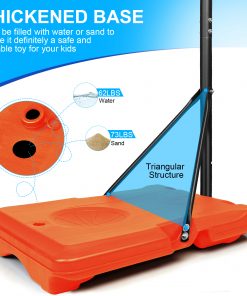 Portable Basketball Goal System With Stable Base And Wheels