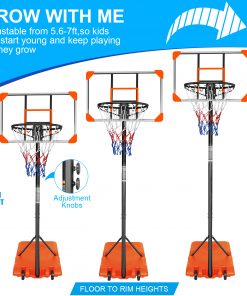 Portable Basketball Goal System With Stable Base And Wheels