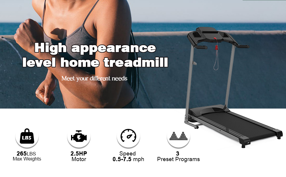 2.5HP Electric Folding Treadmill