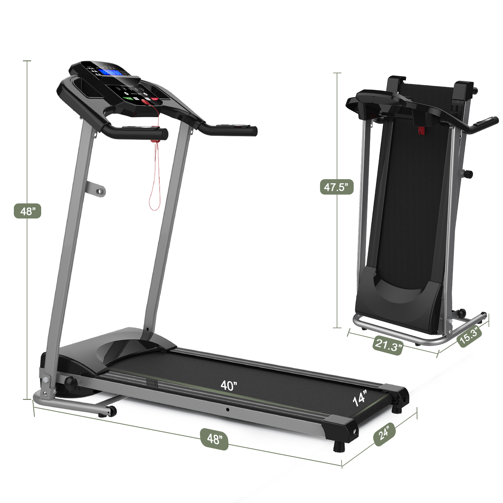2.5HP Electric Folding Treadmill