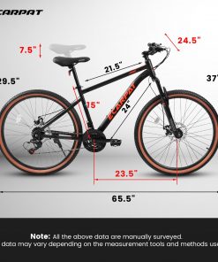 ECARPAT A24301 Mountain Bike 24 Inch Wheels