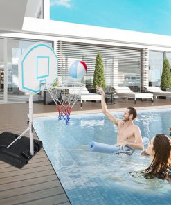 Height Adjustable Portable Poolside Basketball Hoop System