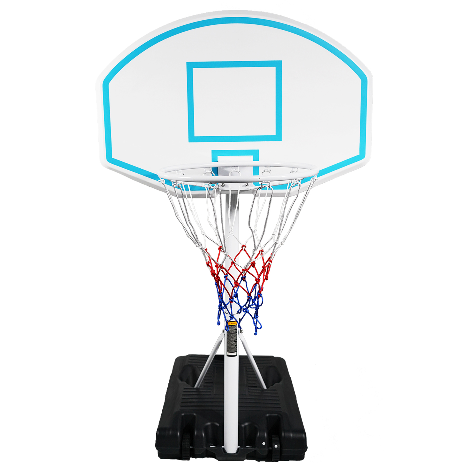 Height Adjustable Portable Poolside Basketball Hoop System