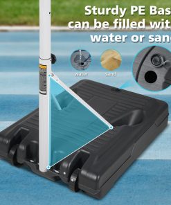 Height Adjustable Portable Poolside Basketball Hoop System