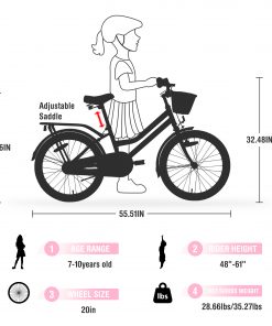 Zukka 20 inch Girls Bike With Basket