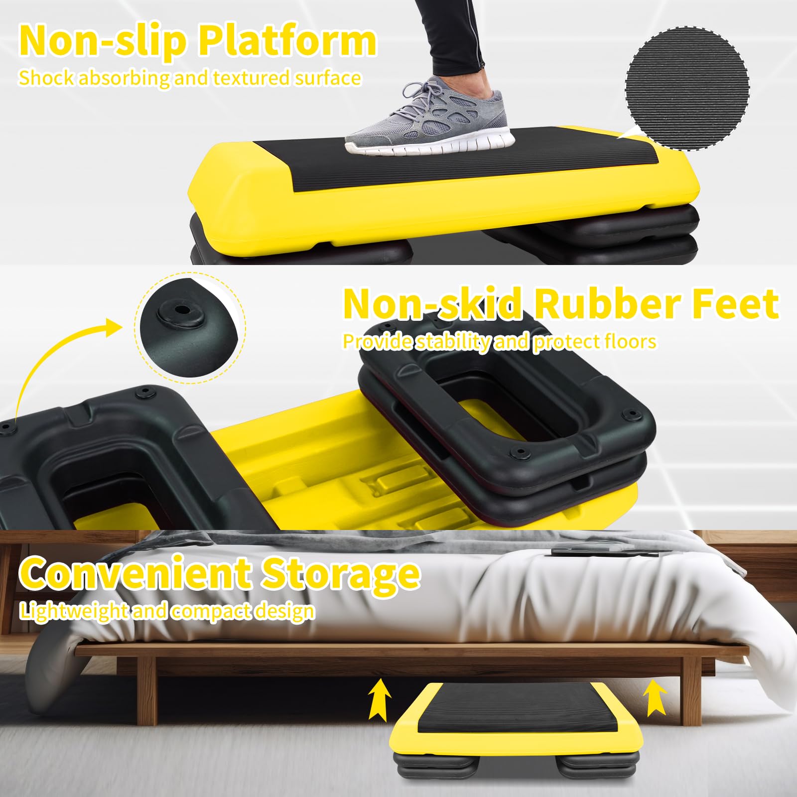 Adjustable Workout Aerobic Stepper