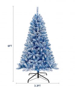 6FT Pre-lit Hinged Artificial Fir Christmas Tree
