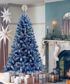 6FT Pre-lit Hinged Artificial Fir Christmas Tree