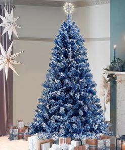 6FT Pre-lit Hinged Artificial Fir Christmas Tree