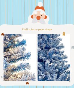 6FT Pre-lit Hinged Artificial Fir Christmas Tree