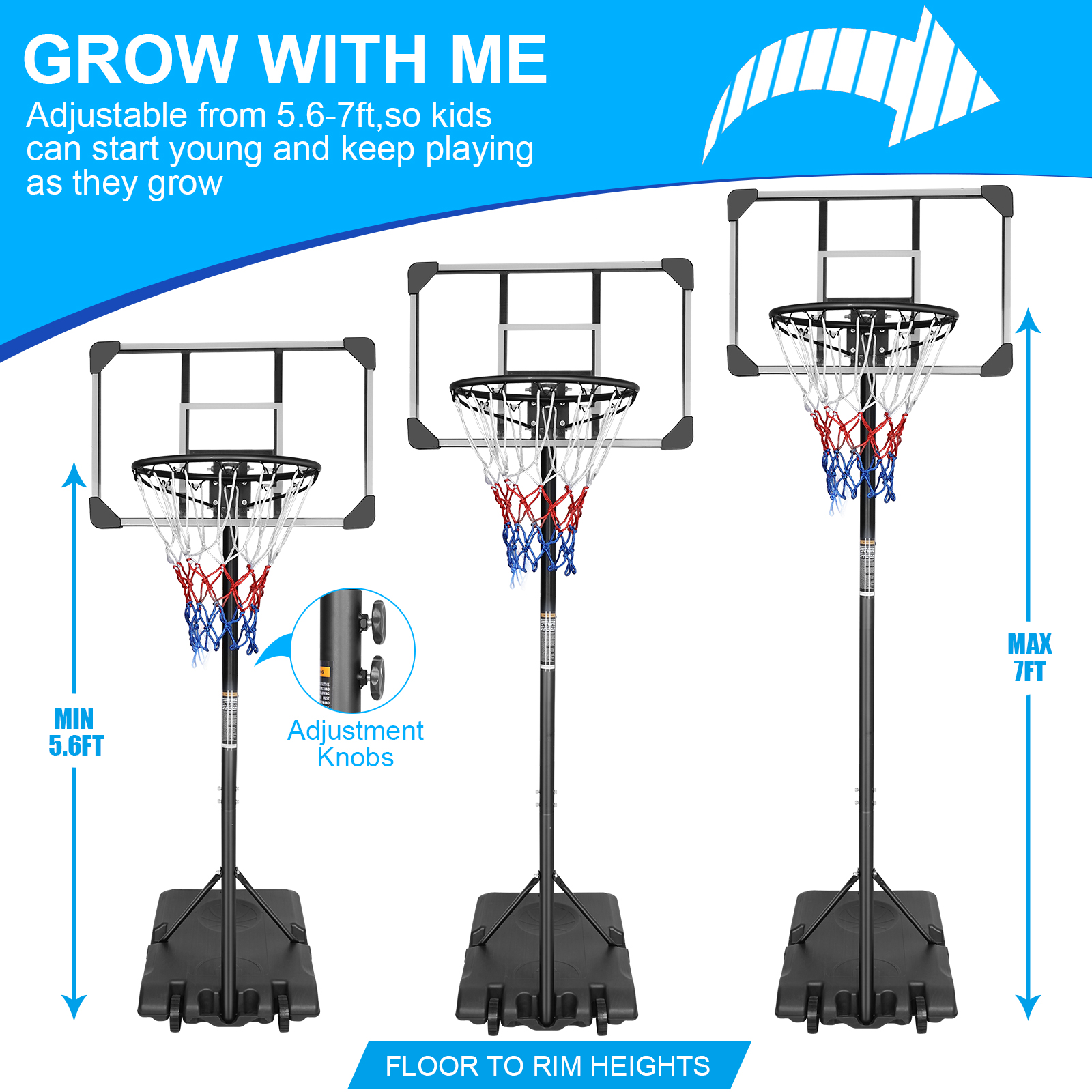 Indoor Outdoor Basketball Stand With Wheels