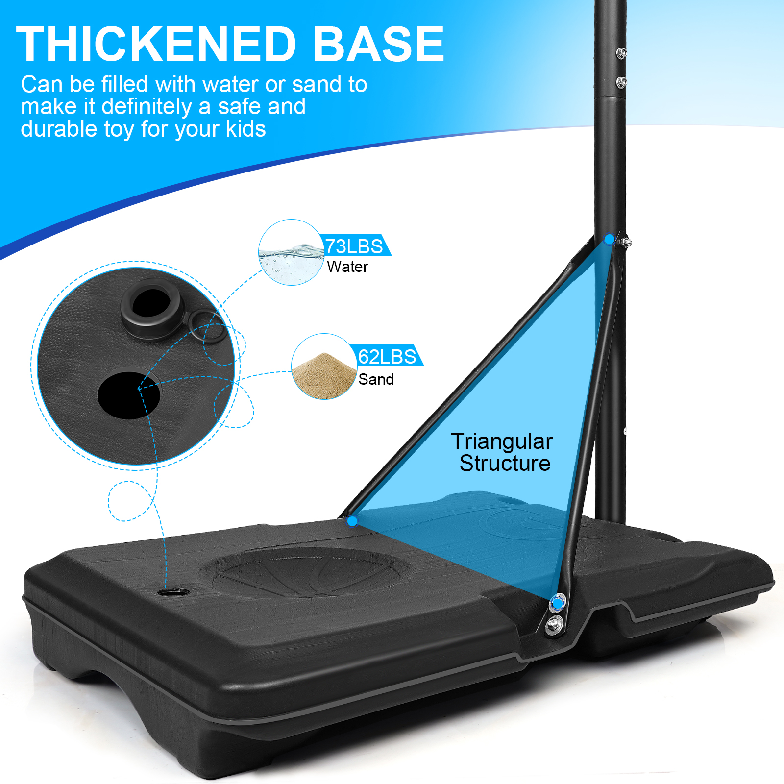 Indoor Outdoor Basketball Stand With Wheels