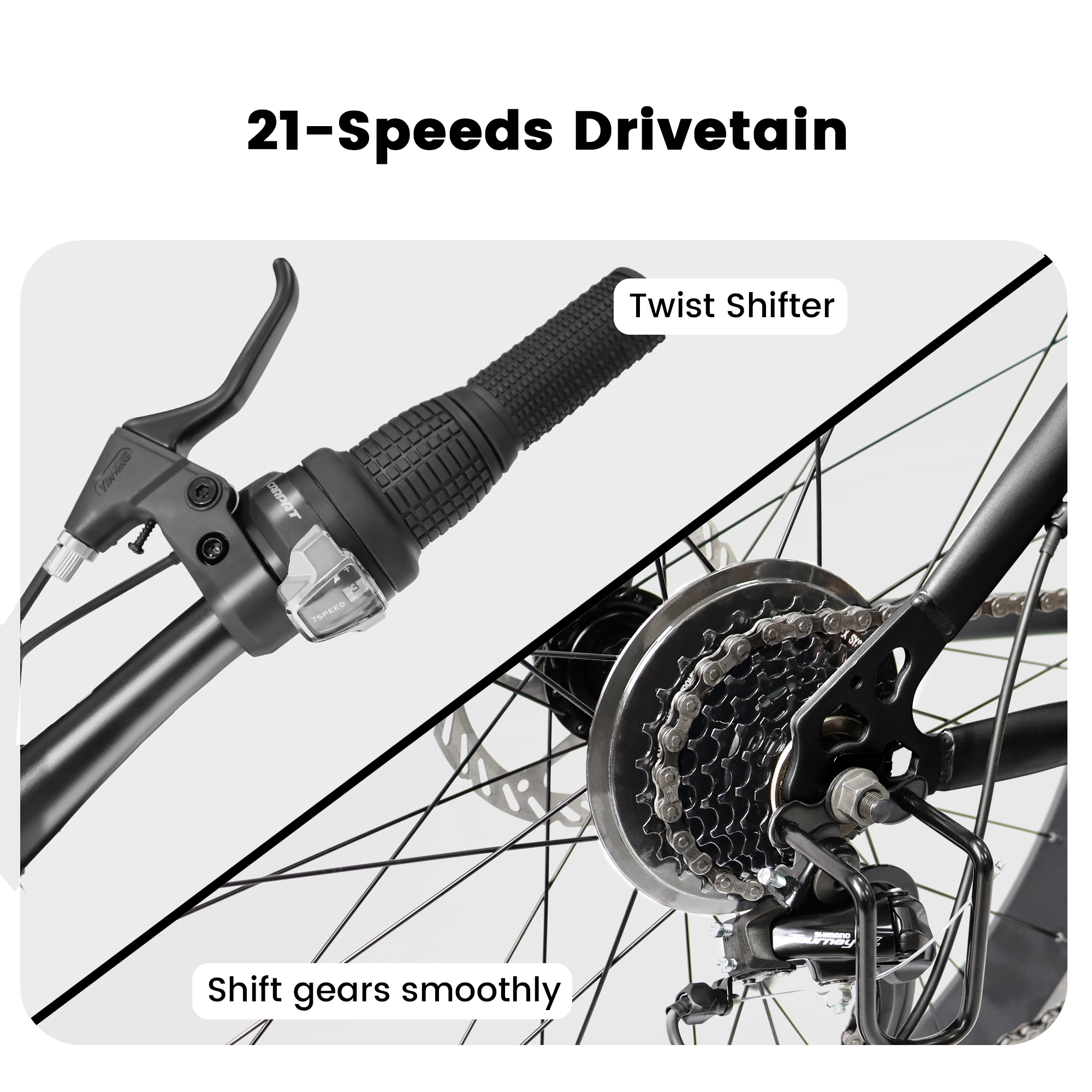 Ecarpat 26 Inch Fat Tires Mountain Bike