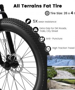 Ecarpat 26 Inch Fat Tires Mountain Bike