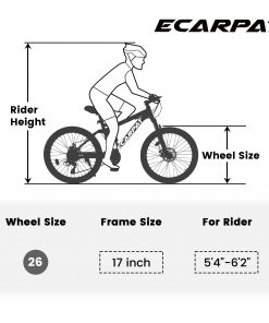 Ecarpat 26 Inch Fat Tires Mountain Bike