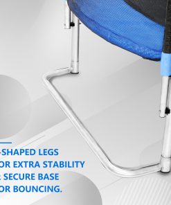 8FT Trampoline With Soft Basketball Board, Ball And Inflatorblue