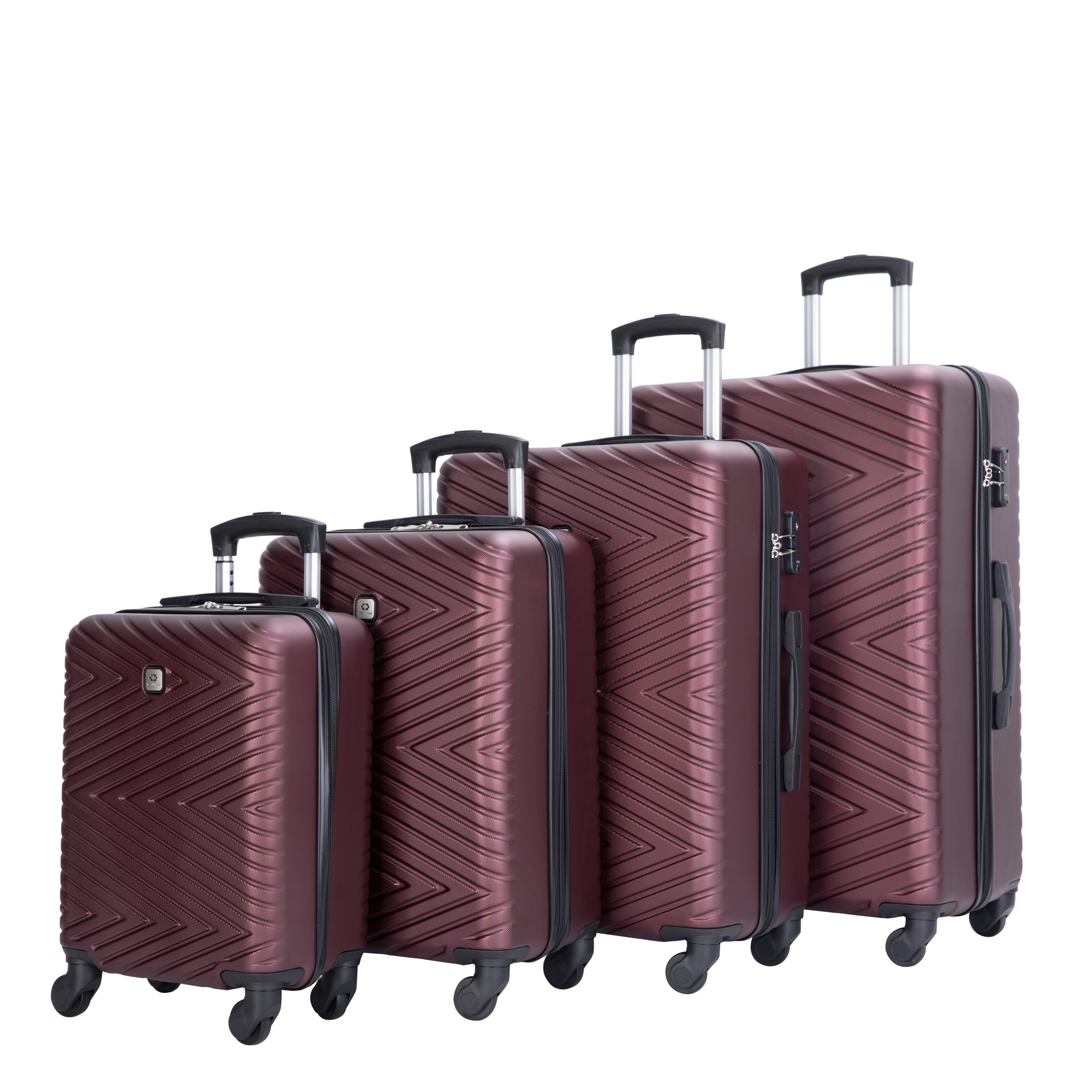 4-Piece ABS Lightweight Suitcase