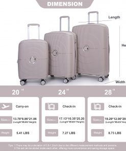 Expandable 3-Piece Hardshell Suitcase Set