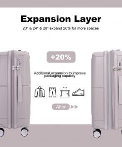 Expandable 3-Piece Hardshell Suitcase Set