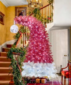 6FT Hinged Fir Artificial Fir Bent Top Christmas Tree