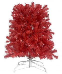 6FT Hinged Fir Artificial Fir Bent Top Christmas Tree