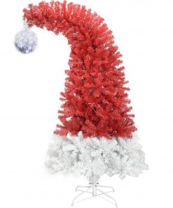 6FT Hinged Fir Artificial Fir Bent Top Christmas Tree