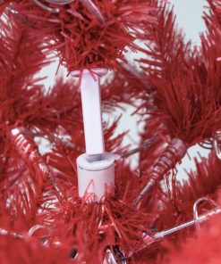 6FT Hinged Fir Artificial Fir Bent Top Christmas Tree