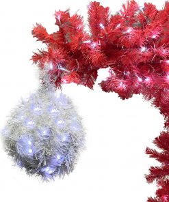 6FT Hinged Fir Artificial Fir Bent Top Christmas Tree