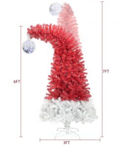 6FT Hinged Fir Artificial Fir Bent Top Christmas Tree